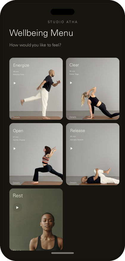 The Wellbeing Menu on a guest’s phone